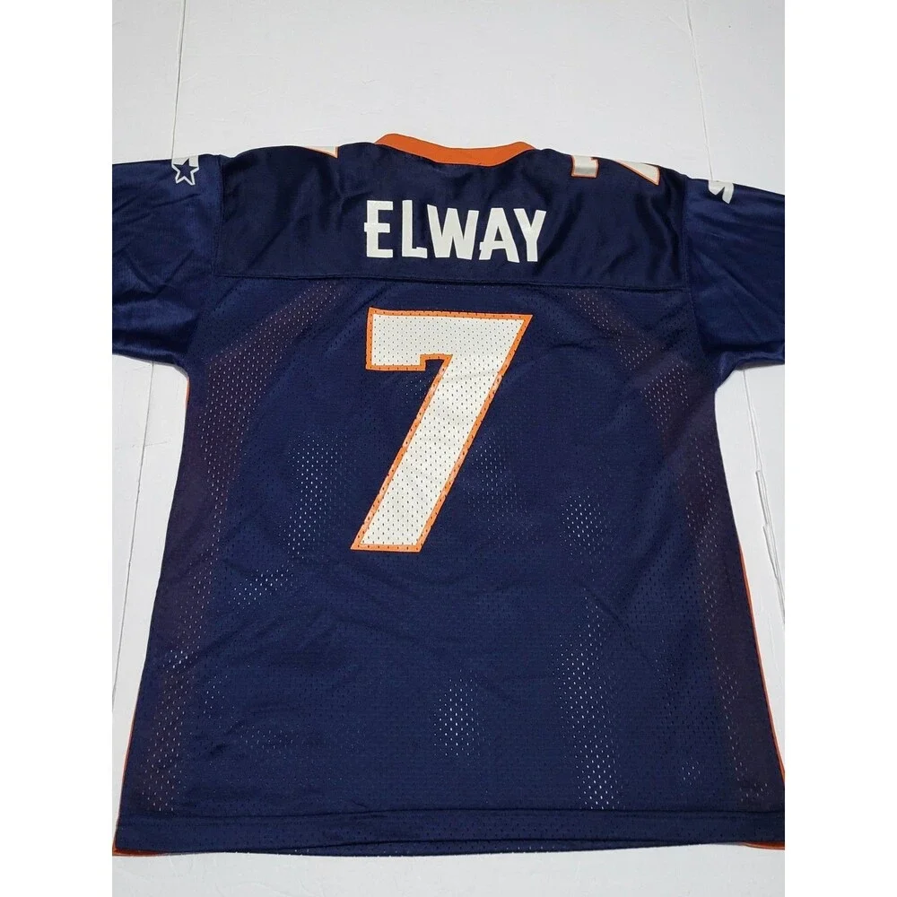 (#L3)  Denver Broncos NFL Football Jersey Men's Size Small Blue Short Sleeve